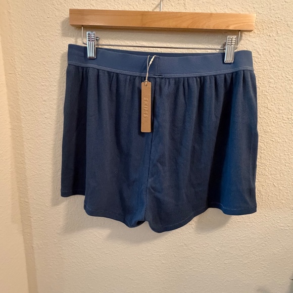 SKIMS Women’s Cotton Rib Loose Boxer, Sz M, Harbor, NWT - Picture 8 of 10